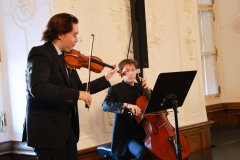Verleihung des Wolfgang Schüssel Preis an Musikerin Anne Sophie Mutter in der Residenz Salzburg
Mit EU Präsidentin Ursula van der Leyen
Foto: Franz Neumayr     19.9.2025